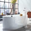 Robinet de baignoire sur pied pour salle de bain avec robinet à fixation au sol et douche à main-61387021