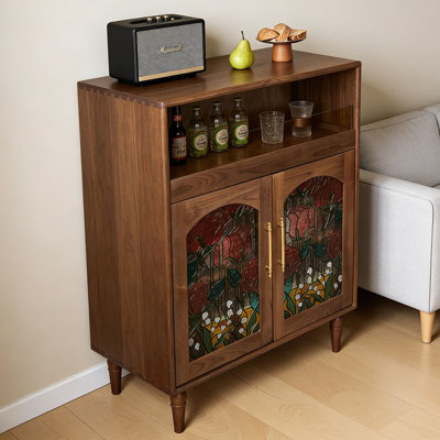 Commode décorative en bois massif de style rétro