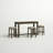 Bonique 3-Person Solid Wood Dining Set