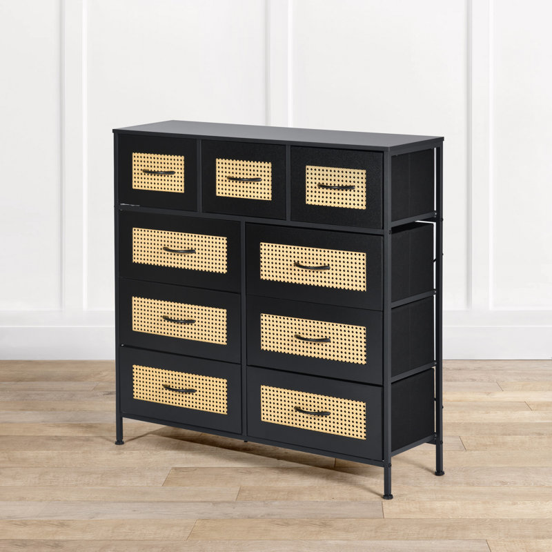 Allbaugh Iron 100 cm W Chest of 9 Drawers