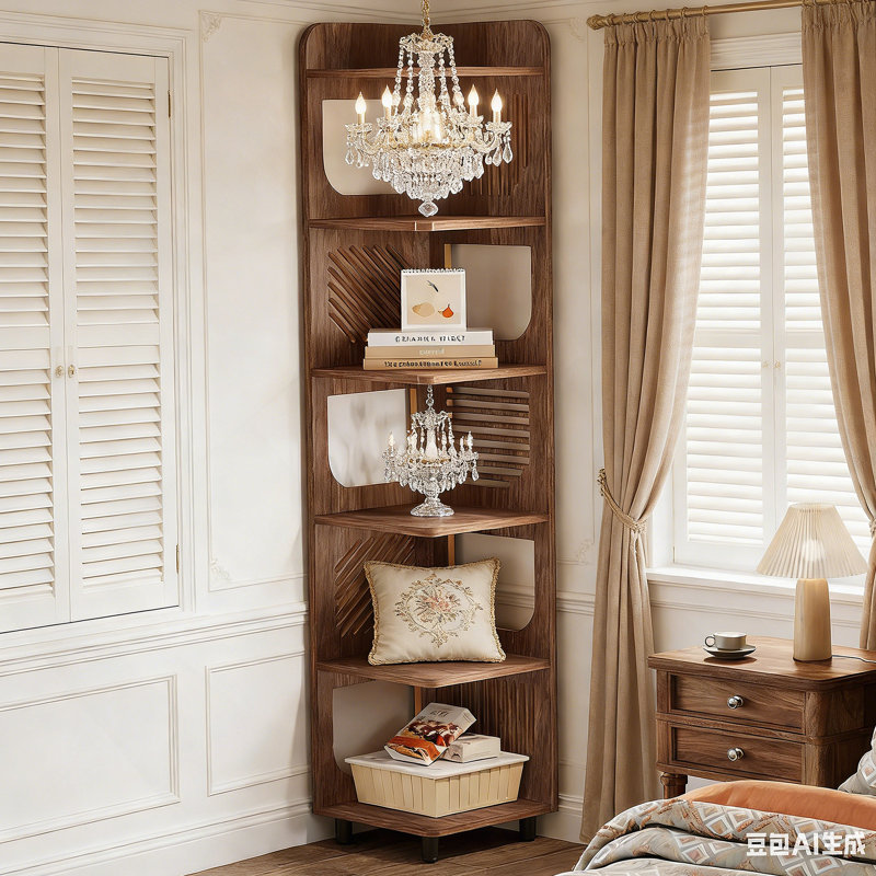 Stylish Designstorage Rack,Vintage Corner Shelf,Bookshelf Display Shelf