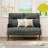 48" Upholstered Loveseat Sofa With Rattan Arms-1857826726