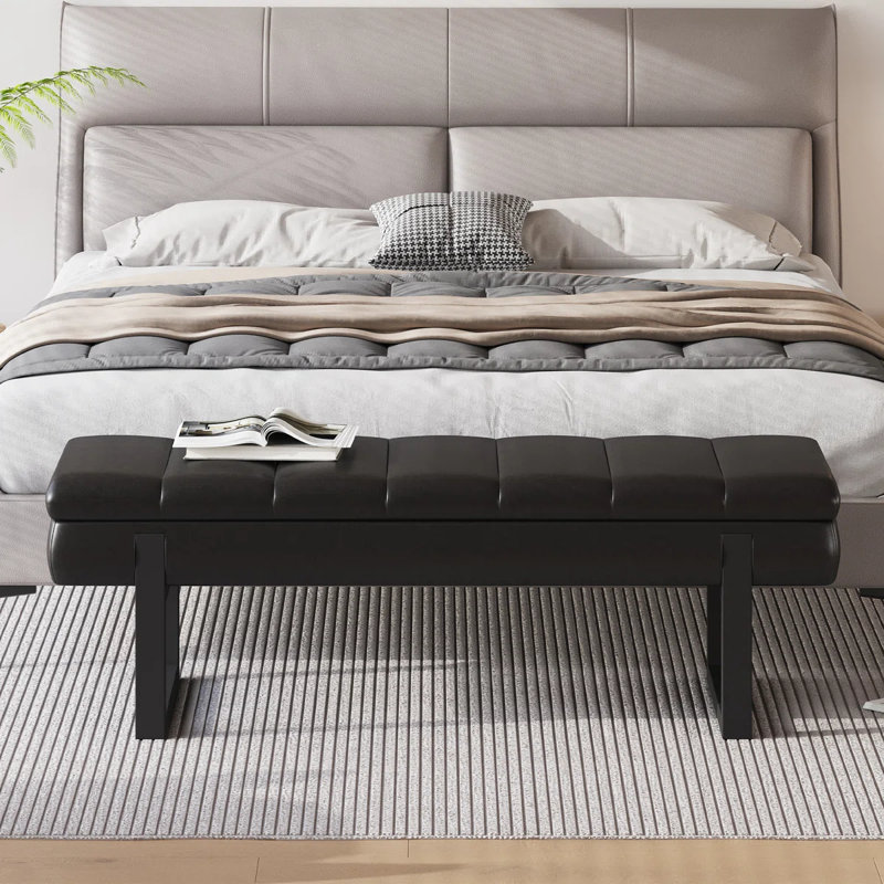 Banc de rangement 52 po, Noir