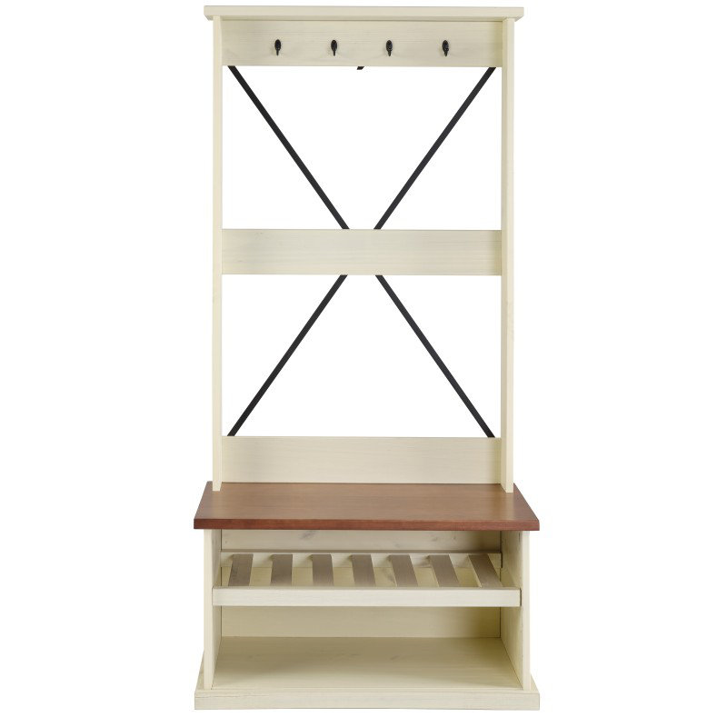 Hall Tree 80cm Wide, White