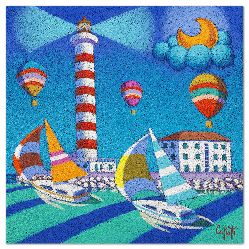 Jesolo by Stefano Calisti - No Frame Painting on Plastic / Acrylic, 65cm H x 65cm W