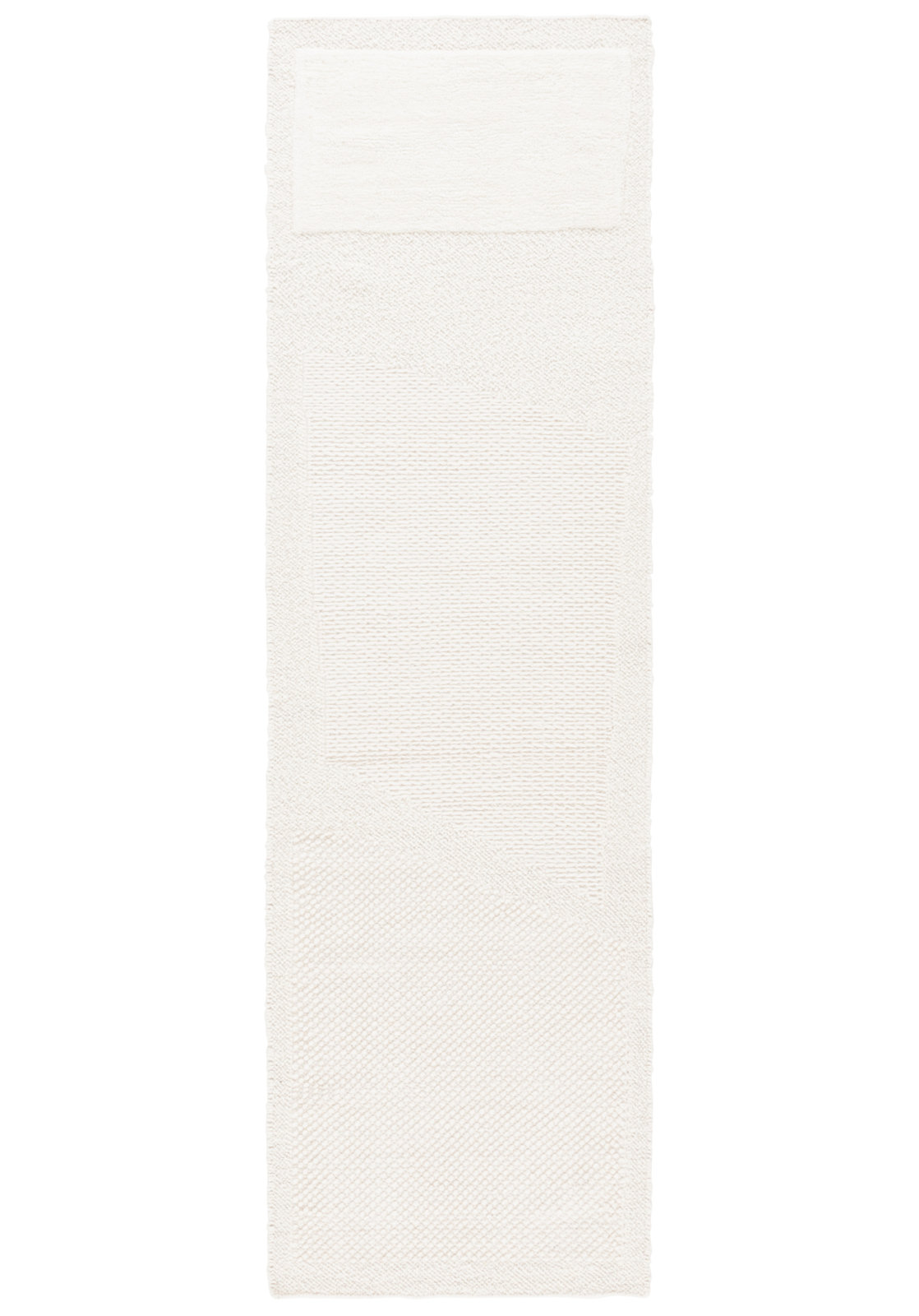 Mullen Ivory Flatweave Wool Rug, Runner 2'3" x 8'