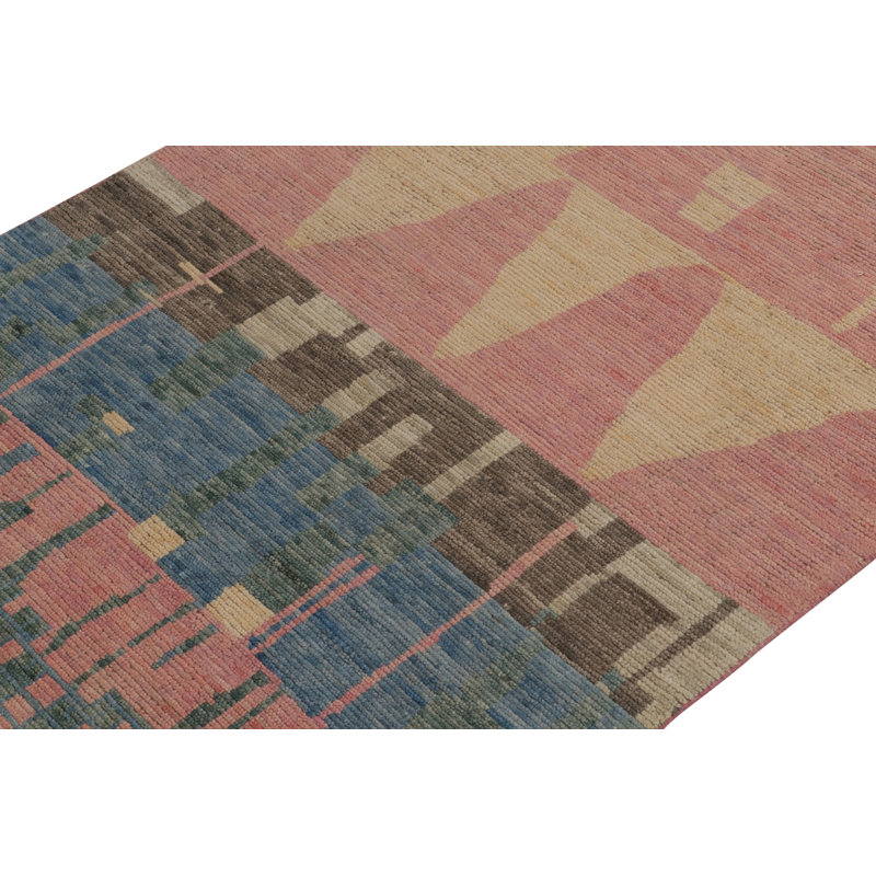 Moroccan Hand Knotted Area Rug, Rectangle 5' x 7'