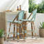 Tabourets de bar extérieurs durables en aluminium et en rotin PE, parfaits pour une utilisation sur le patio ou le balcon avec un design élégant-950159564