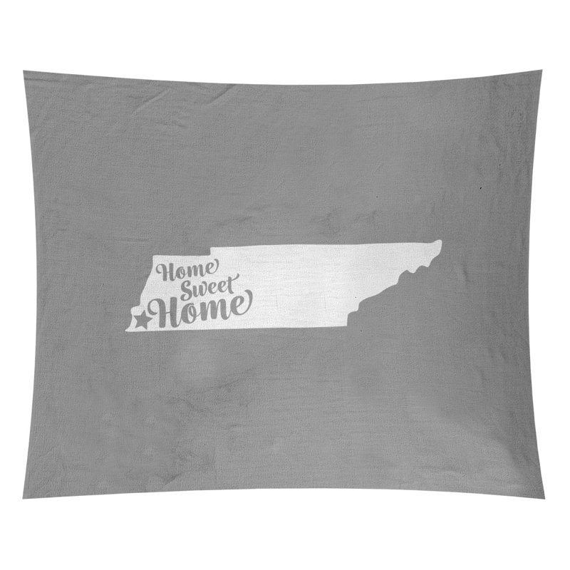 Tapisserie Home Sweet Memphis, H 68 po x l 80 po, Gris