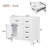 36" Bathroom Vanity Without Sink, Cabinet Base Only, Bathroom Cabinet With Drawers, Solid Frame And Mdf Board-1165676764-1165676765