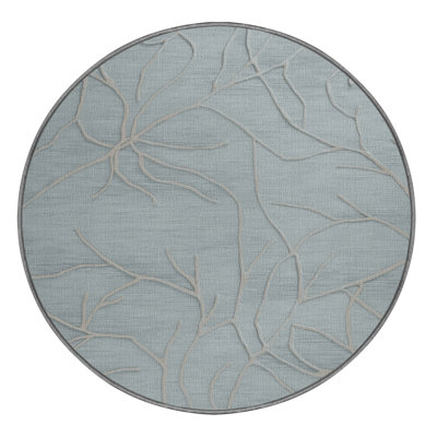 Machine Washable Abstract Gray Area Rug