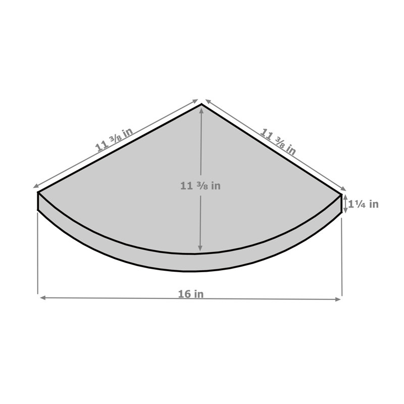 2 Piece Corner Shelf, White