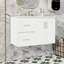 Meuble-lavabo mural avec lavabo en céramique, armoire de rangement flottante et 2 tiroirs à fermeture en douceur-1599550037