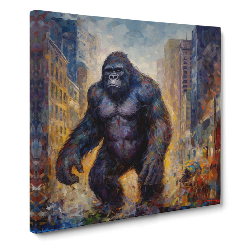 King Kong Neo-Impressionism - Wrapped Canvas, 50cm H x 50cm W x 3cm D