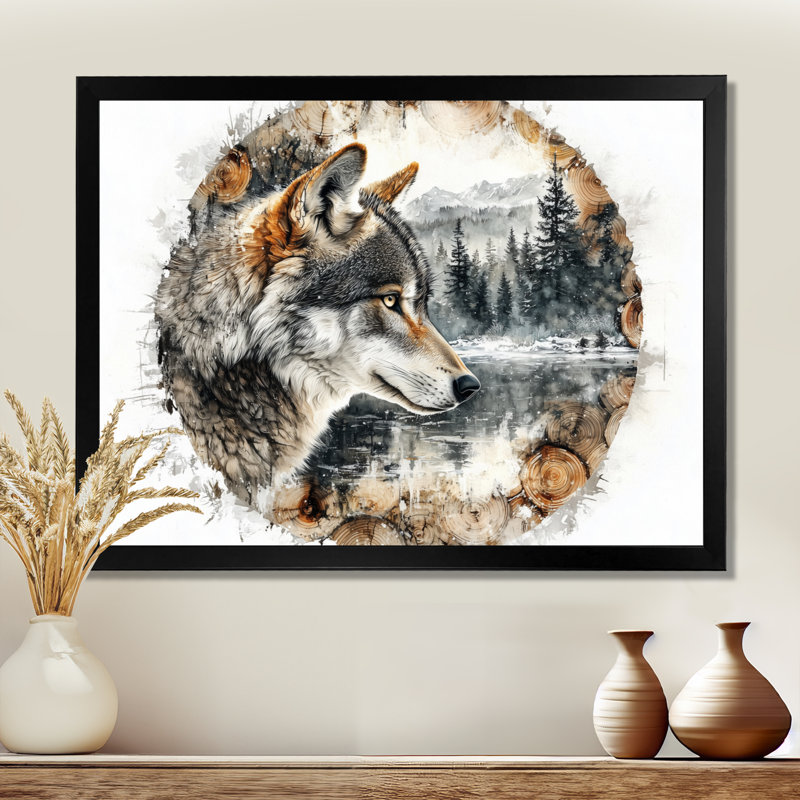 Geniene - Animals Wall Art, H 30 po x l 40 po, Reproduction encadrée d'une seule photo, Noir