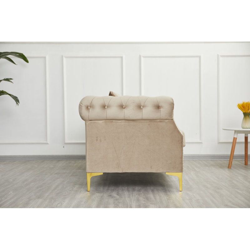  Fauteuil rembourré avec pieds en métal