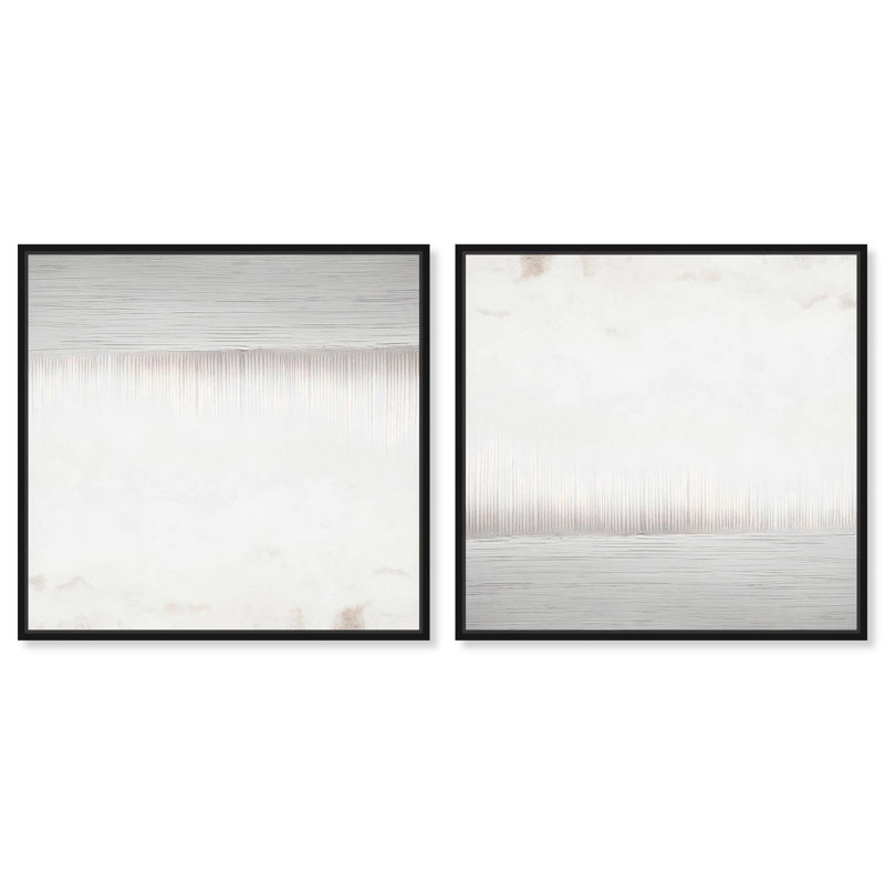 Subtle Transitions Set Canvas Faded Boho Art by Art Remedy, 13" H x 13" W, Black Framed