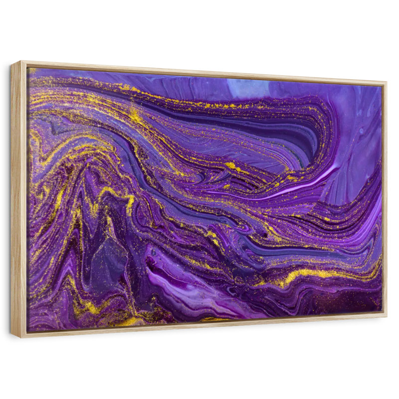 Cerisier mauve, 25 po x 17 po, Cadre flottant en bois naturel