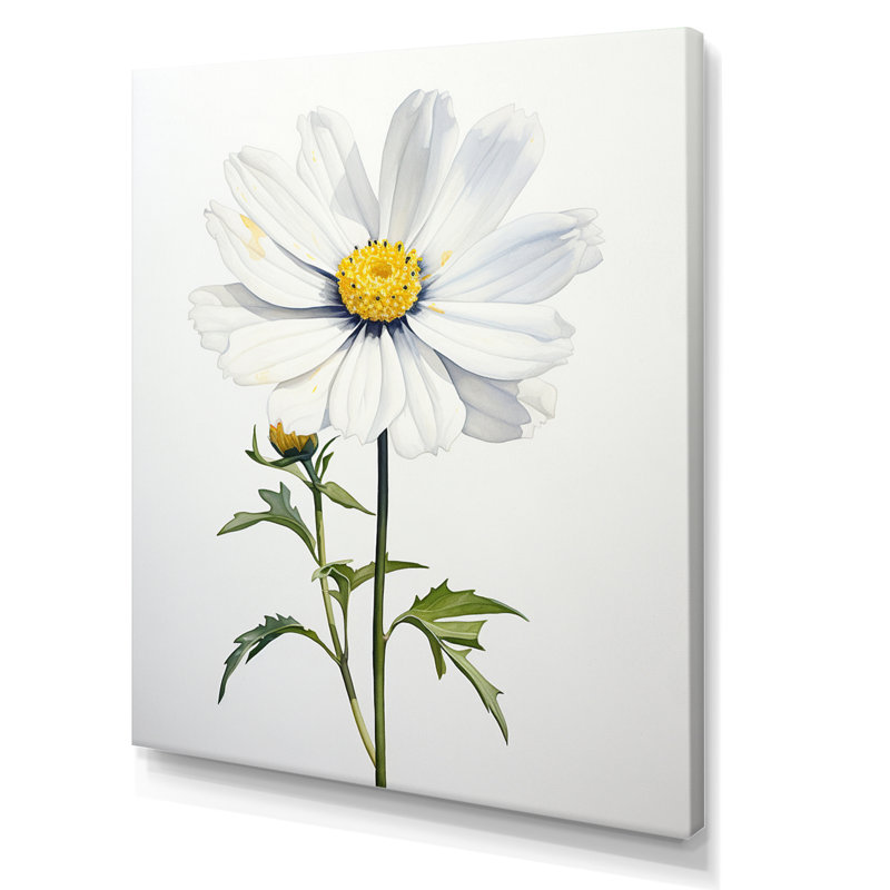 «White Daisies Sublime Simplicity II», reproduction d'art sur toile florale, H 20 po x l 12 po x P 1 po, Toile tendue