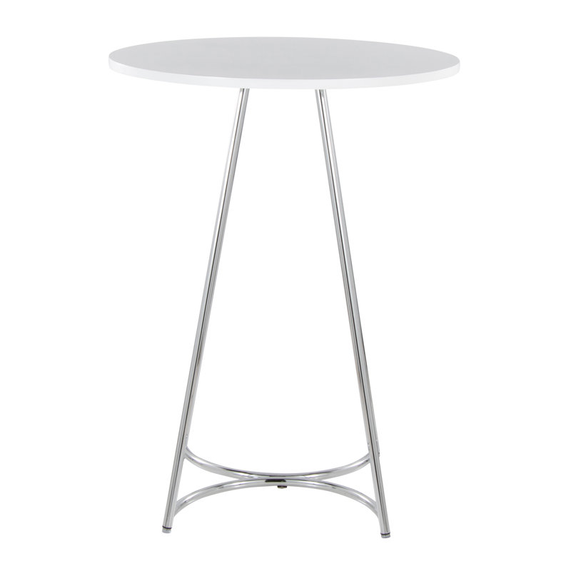Ramaj Counter Table, White, Chrome
