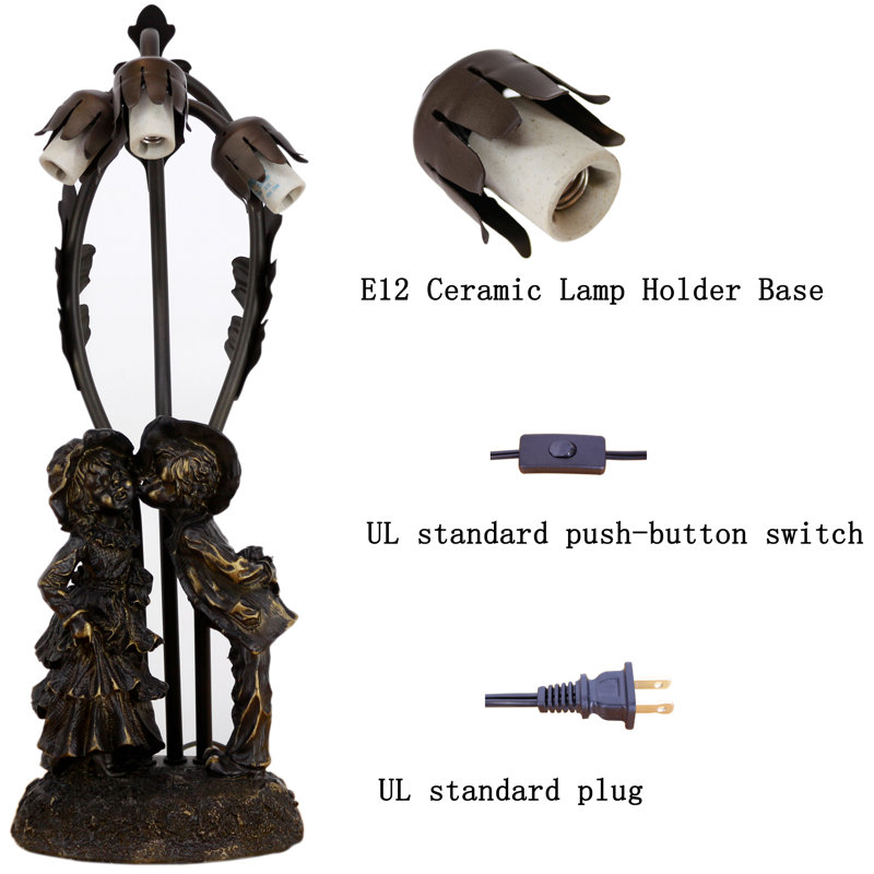 Amena Resin Desk Lamp, Purple