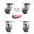 4 Piece Thermoplastic Caster Set