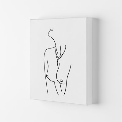 Female Necklace Lineart - Print