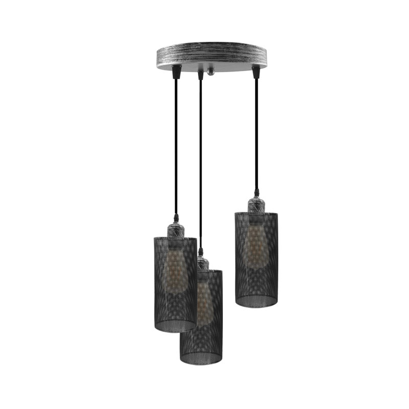 Tonks 3 - Light Cluster Pendant, Brushed Silver