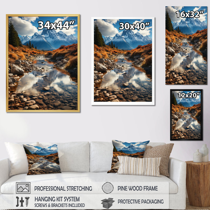 «USA Grand Teton National», reproduction sur toile, H 20 po x l 12 po x P 1 po, Toile tendue