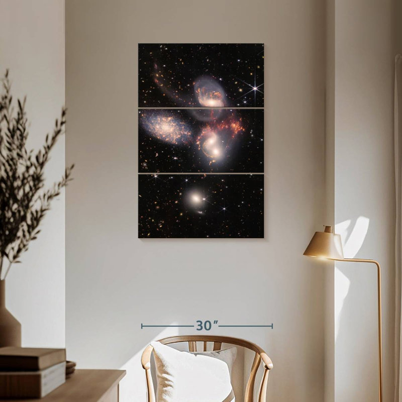 Oberle James Webb's Stephan's Quintet, 57" H x 36" W