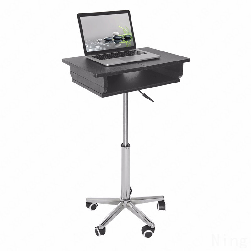 Folding Table Laptop Cart, Graphite