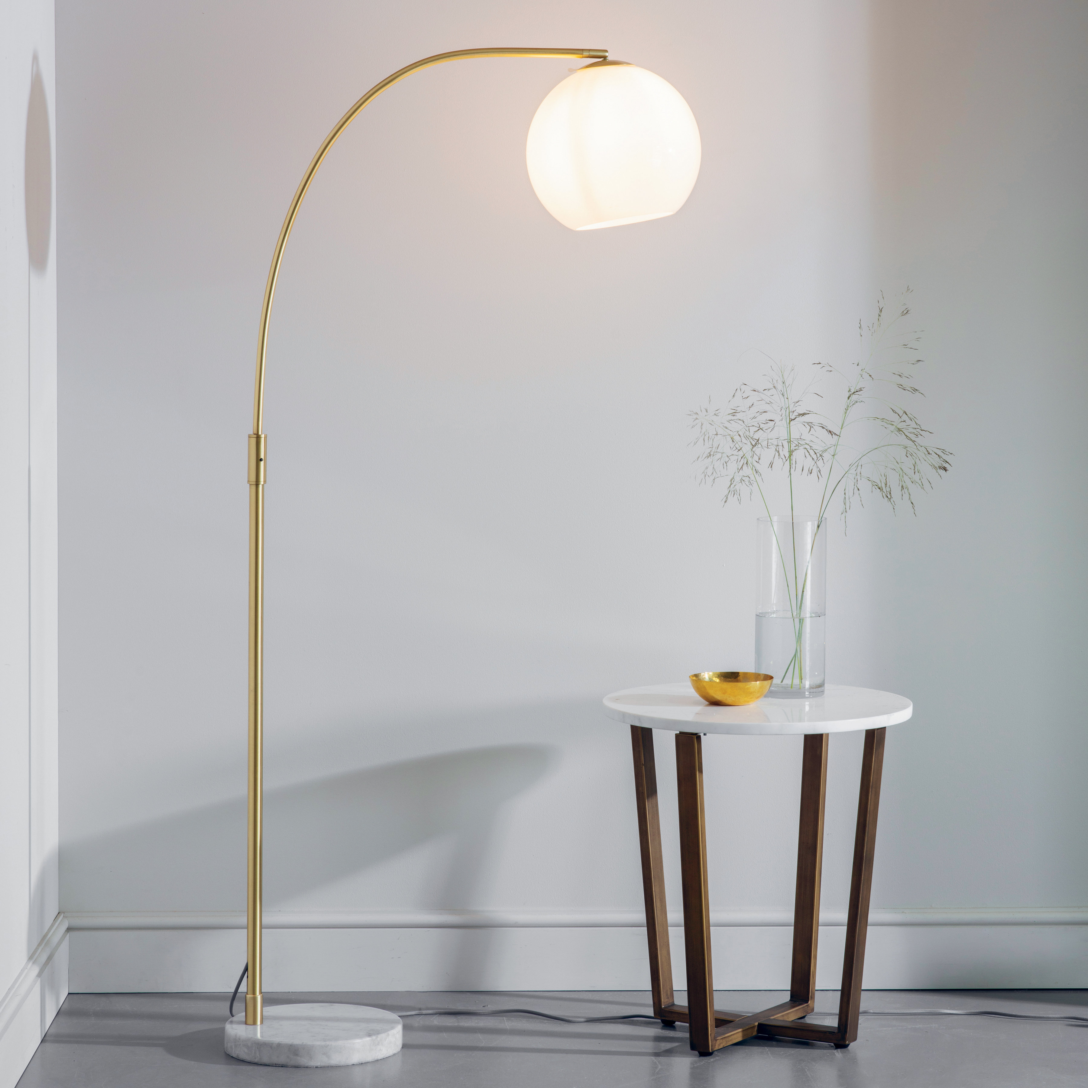 Hykkon Aaliyah 170cm Arched Floor Lamp & Reviews | Wayfair.co.uk