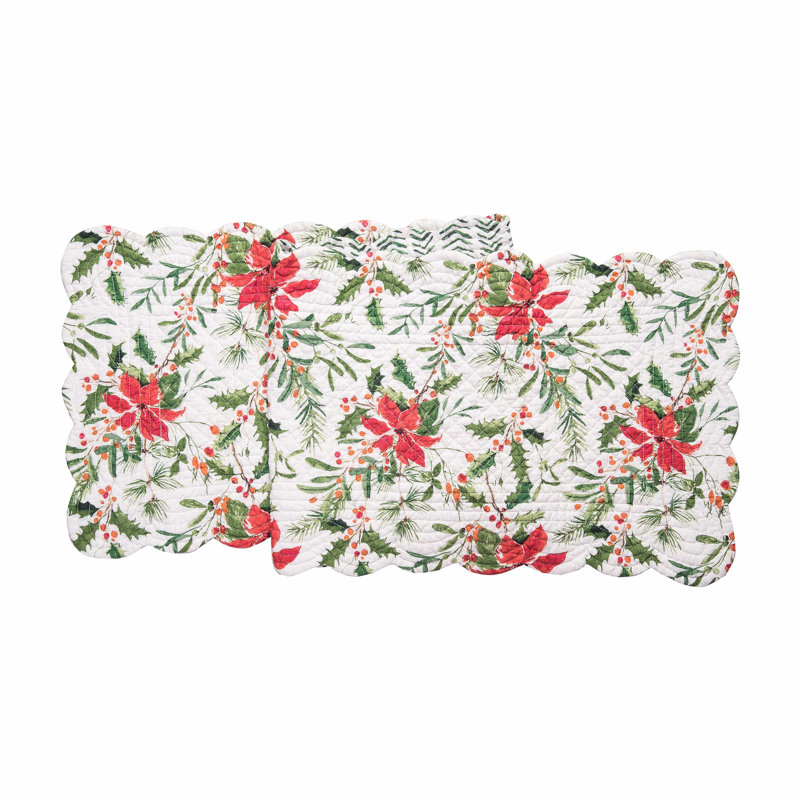 Silvia Poinsettia Table Runner