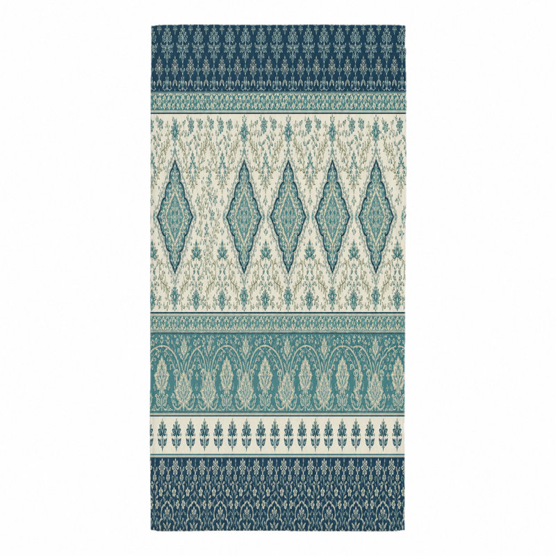 1 pièce de serviette de plage damassée Boho, avec des motifs complexes dans des tons bleus et beiges. Grande microfibre super absorbante, parfaite pour les voyages, les spas, les unisexes.