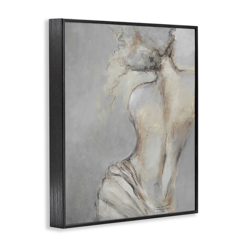 Traditional Nude Baroque Portrait Black Framed Giclee Art by Liz Jardine, Midnight Black Framed Giclee, 30" H x 24" W