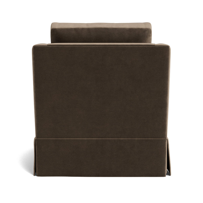 Gigi Upholstered Swivel Armchair, Performance Velvet - Otter