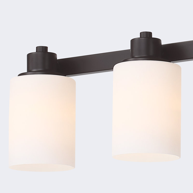 Éclairage pour salle de bain 41 lumières 41 po en bronze huilé avec abat-jour en verre givré blanc laiteux, luminaire pour salle de bain sur miroir