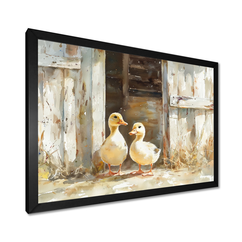 «Dreion Ducks Portrait At The Farm I - Duck», art mural, Reproduction encadrée d'une seule photo, Noir, noir, noir, noir