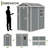 4 ft. W x 6 ft. D Lockable Door Plastic Lean-To Storage Shed with Floor and Window