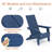 Plastic/Resin Folding Adirondack Chair Weather-Resistant Foldable Outdoor Modern-42697706