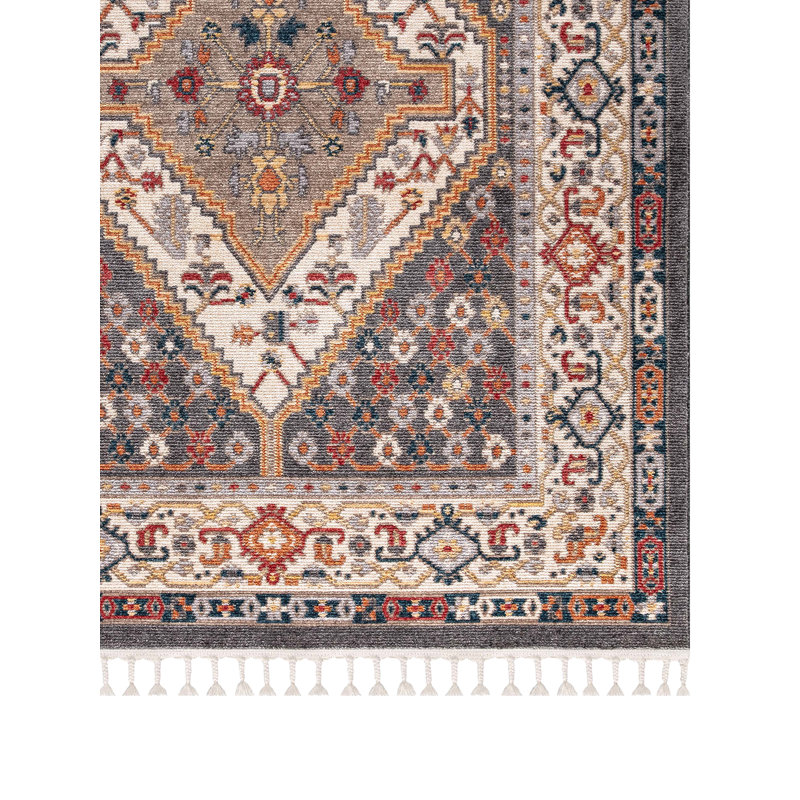 Michela Oriental Machine Made Indoor / Outdoor Area Rug, Rectangle 6'6" x 9'6"