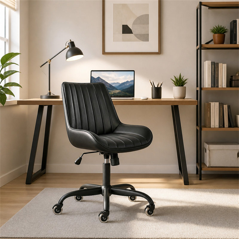 Fauteuil de bureau ergonomique avec inclinaison de 90 ° à 120 °, Noir