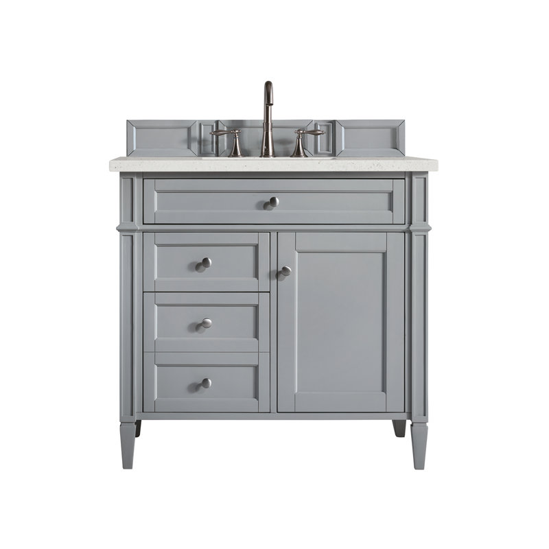 Brittany 36'' W Single Vanity, Urban Gray, 8" Widespread, Lime Delight
