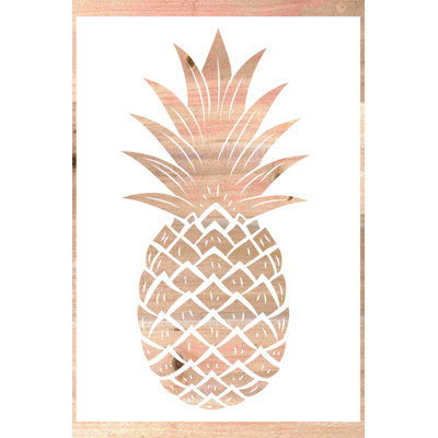 " Gold Wood Pineapple "