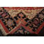 Tapis corail / ivoire / noir en laine noué à la main de conception unique 11 pi 11 po x 17 pi 10 po