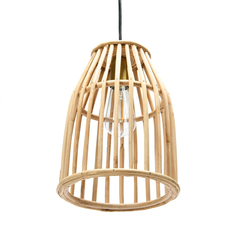 Plafonnier en bambou tissé