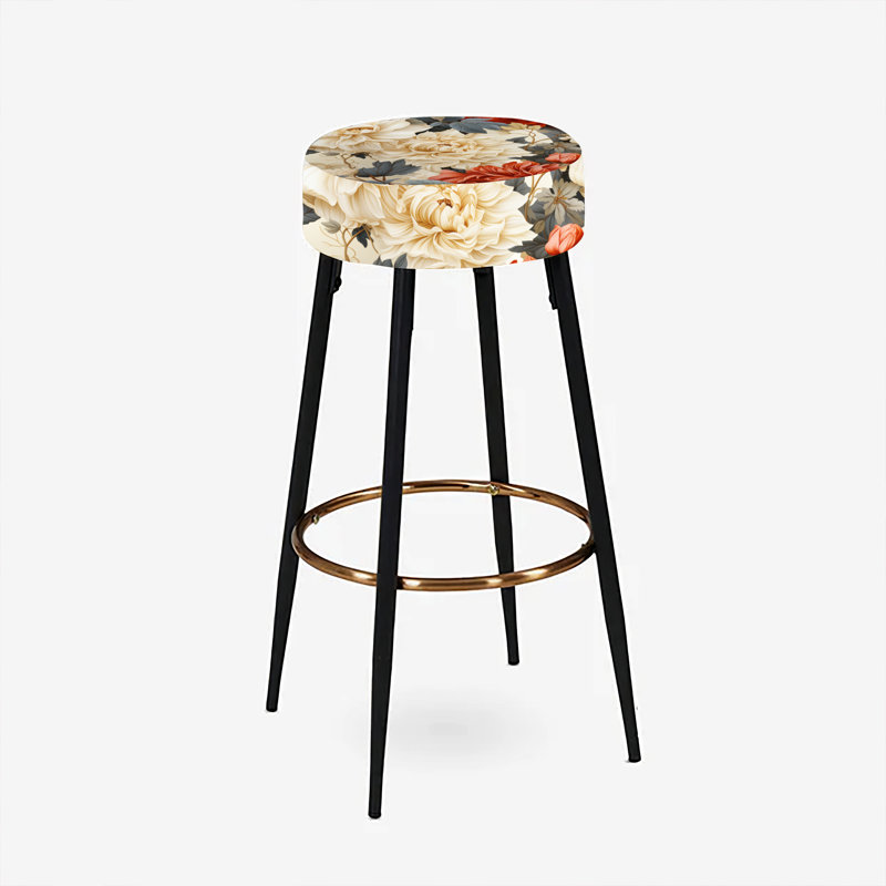Ensemble de 2 tabourets de bar Beige Timeless Peony Elegance Wonderland