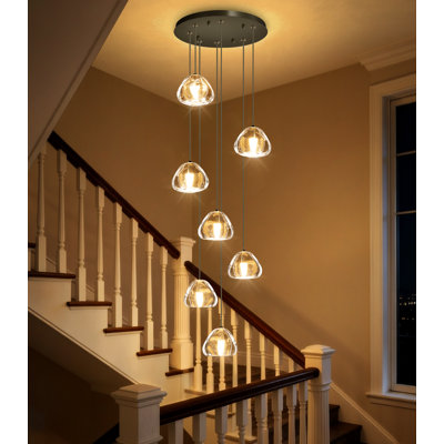 Lustre 7 lumières en cristal Glam Pendants