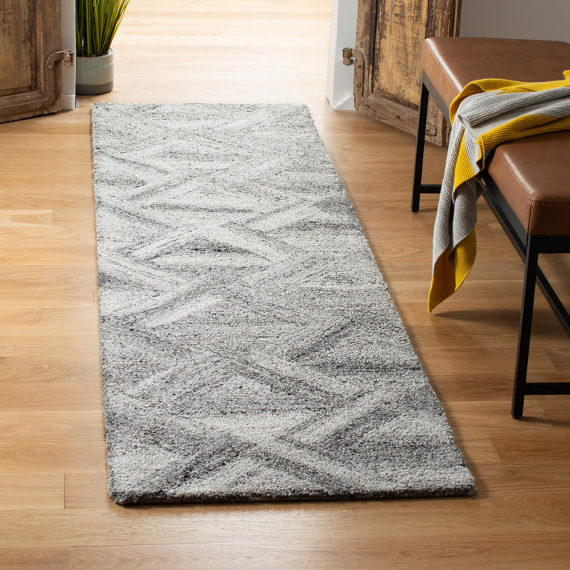 Minnich Hand Tufted Performance Geometric Rug, Runner 2'3" x 8'