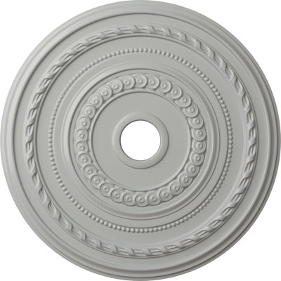 Endurathane Cole Ceiling Medallion, 25 3/8"OD x 3 3/8"ID x 1 3/8"P (Fits Canopies up to 9 1/8"), Hand-Painted Frost Finish